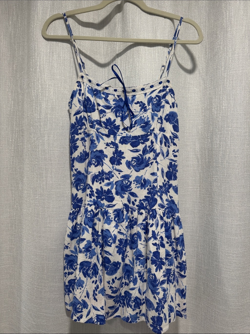 White & Blue Floral Sundress